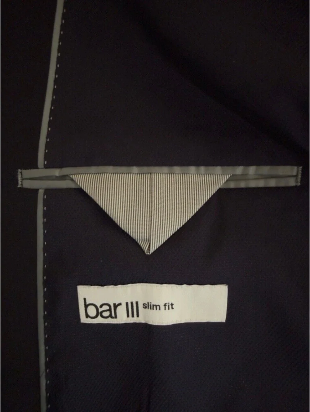 Bar III Slim Fit Two-Piece Suit 44 Short Purple Mauve Wool Blend Separates